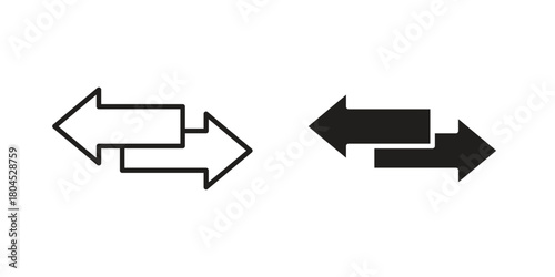 Data transfer icon symbol. Illustration for web and mobile app. Line and solid style