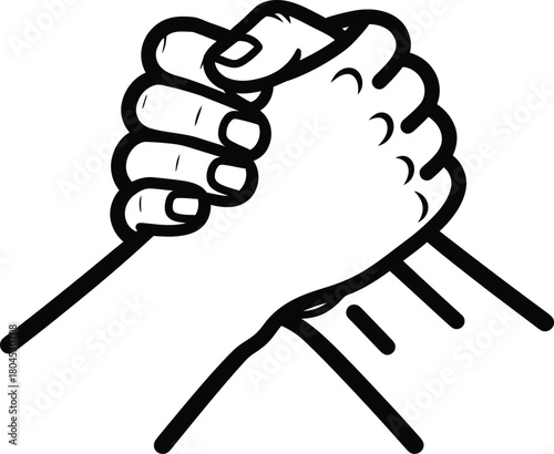 Arm wrestling vector illustration armwrestling sport competition design eps silhouette