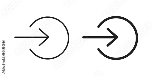 Enter icon symbol. Illustration for web and mobile app. Line and solid style