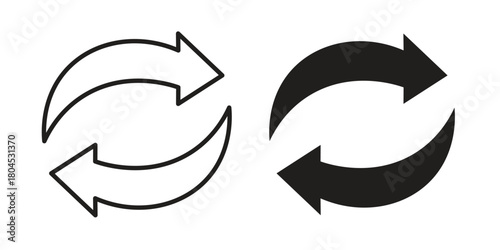 Exchange icon symbol. Illustration for web and mobile app. Line and solid style