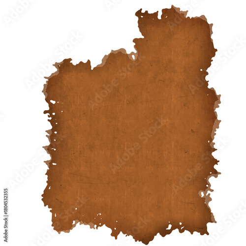 Brown paper texture notepad with torn edges. Grunge, vintage style paper.