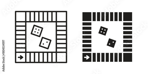 Game board icon symbol. Illustration for web and mobile app. Line and solid style