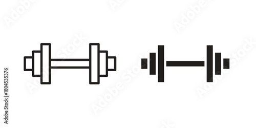 Gym icon symbol. Illustration for web and mobile app. Line and solid style