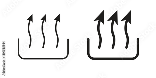 Heat icon symbol. Illustration for web and mobile app. Line and solid style