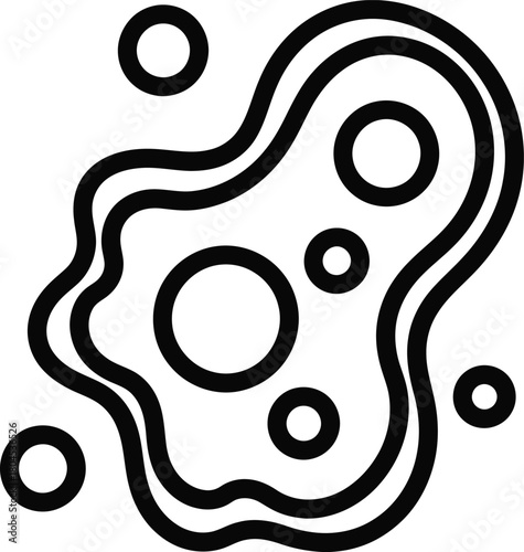 Germs bacteria virus microbe icon vector illustration health medical eps silhouette