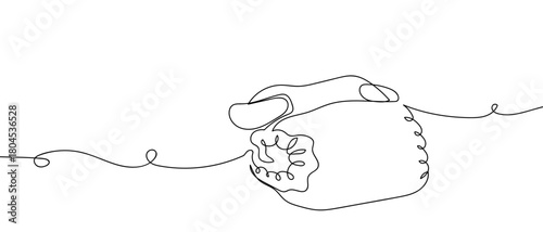 Diapers in one continuous line simple linear style. Editable stroke.