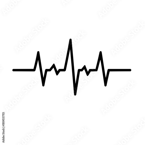 Heartbeat ekg rhythm line vector illustration for medical design and cardiology presentations and graphics