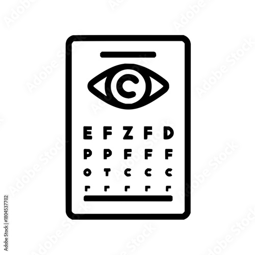 Eye exam chart snellen vision test ophthalmology eyesight checkup eye health optometry visual acuity chart 100