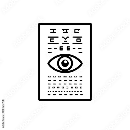 Eye exam chart vision test snellen chart ophthalmology optometry eyesight checkup eye health clinic 20 20 vision