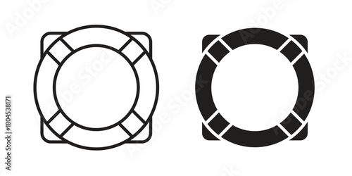 Life buoy icon symbol. Illustration for web and mobile app. Line and solid style