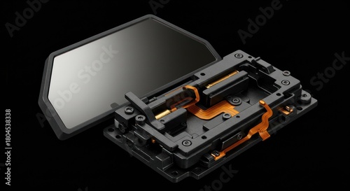 Detailed view of technical device component