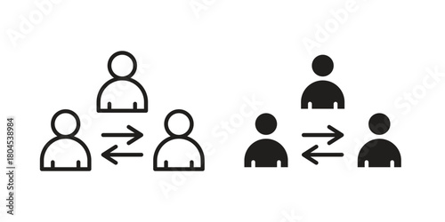 Mediator icon symbol. Illustration for web and mobile app. Line and solid style
