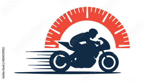 Motorcycle speed racing symbol