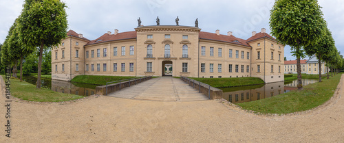 Obraz na plátně Panorama of the entrance of palace Rheinsberg about 100 kilometres northwest of