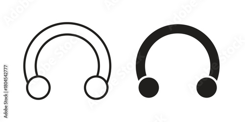 Piercing icon symbol. Illustration for web and mobile app. Line and solid style