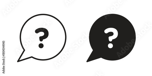 Question icon symbol. Illustration for web and mobile app. Line and solid style