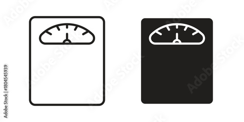 Scale icon symbol. Illustration for web and mobile app. Line and solid style