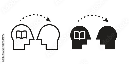Share thoughts icon symbol. Illustration for web and mobile app. Line and solid style