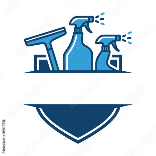 Cleaning and hygiene tools badge