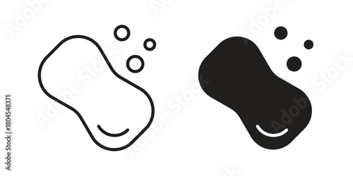 Soap icon symbol. Illustration for web and mobile app. Line and solid style