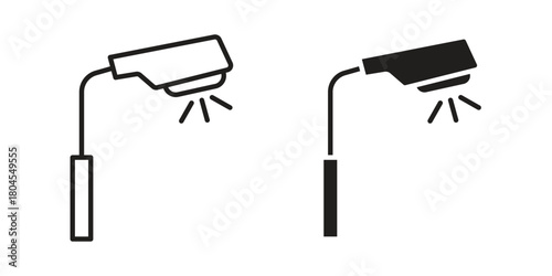 Street light icon symbol. Illustration for web and mobile app. Line and solid style