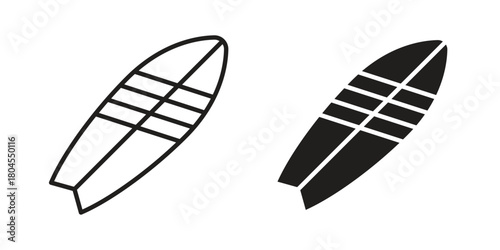 Surfing icon symbol. Illustration for web and mobile app. Line and solid style