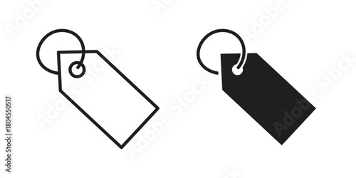 Tag icon symbol. Illustration for web and mobile app. Line and solid style