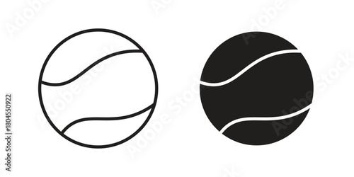 Tennis icon symbol. Illustration for web and mobile app. Line and solid style