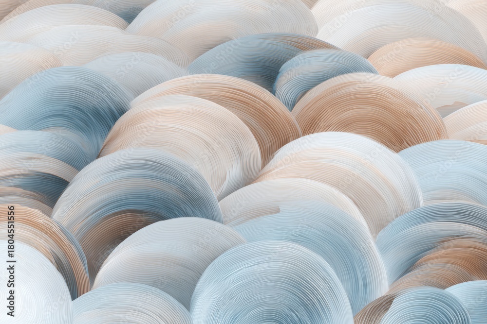 Obraz premium Abstract Waves: A captivating abstract composition of swirling, undulating forms evoking a sense of fluid movement and serene calmness. Painted with soft, harmonious tones.