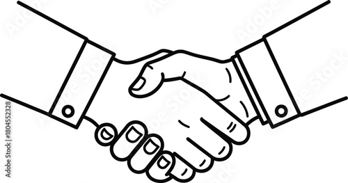 Handshake agreement business deal partnership cooperation vector design eps silhouette