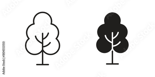 Tree free icon symbol. Illustration for web and mobile app. Line and solid style