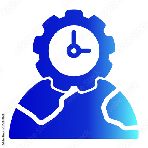 World Time Zone Global Icon from Time Management Collection (Glyph Gradient Style)