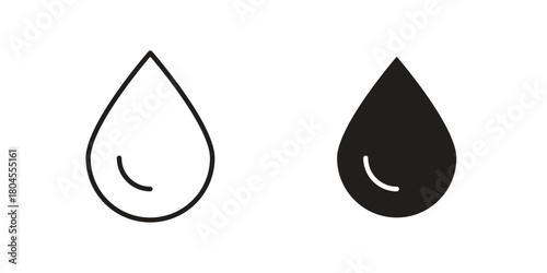 Water drop icon symbol. Illustration for web and mobile app. Line and solid style