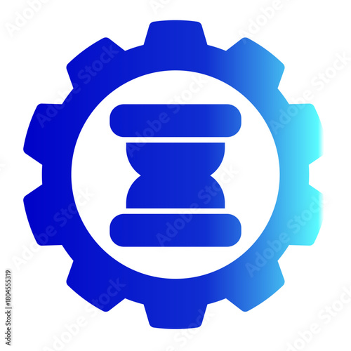 Work Process Hourglass Management Icon from Time Management Collection (Glyph Gradient Style)