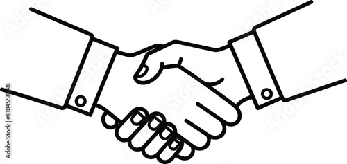 Handshake agreement business deal partnership collaboration vector icon eps silhouette