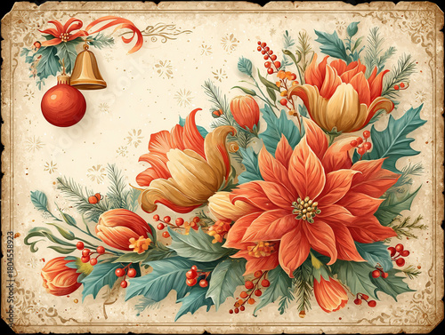 a vintage Christmas frame