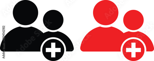 Set of Group Invite icon. Add member symbols. Social media invitation signs. Collaboration team graphic design
