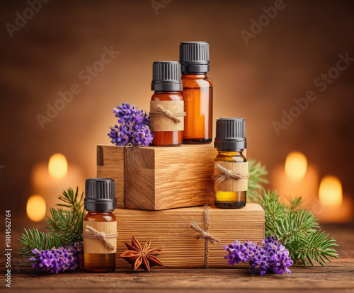 Sauna essential oils background