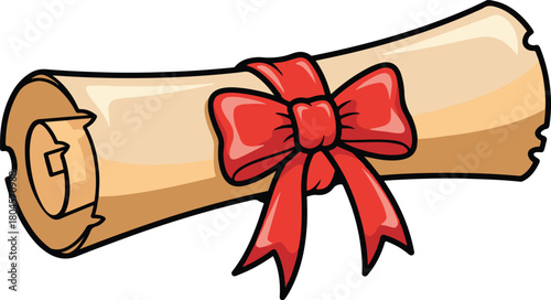 vector illustration of a red ribbon