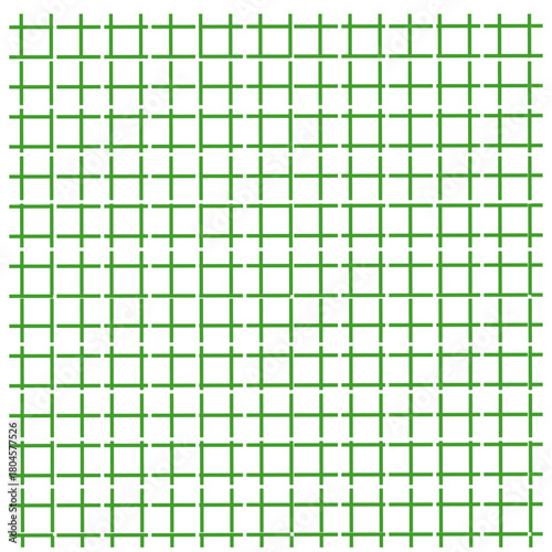 Wide green checkered paper in squares with broken lines.
Green checkered background. Geometric pattern for school, wallpaper, web pages, textures, fabric, and textiles.