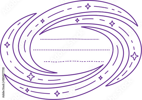 Space galaxy disk kids memo note template. Kids memo note vector template, daily planner checklist outline frame. Child schedule , scrapbook or diary coloring page with space nebula, galaxy stars