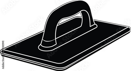 Buy plastering float tool for smooth finishing concrete and rendering work eps silhouette