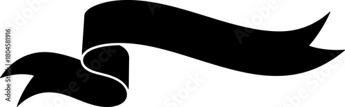 Elegant Black Banner A Classic Design Element for Web and Print Projects