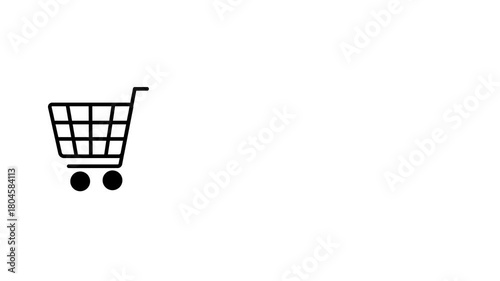 Simple Design Supermarket Trolley Icon,