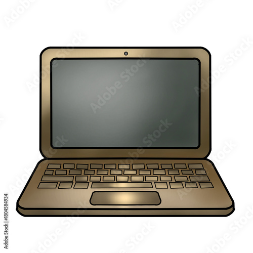 laptop isolated on white background