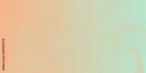 Gradient pink red patterned desktop wallpaper. Abstract vector illustration of modern lines background. Hexagon lines on yellow background. presentation design for corporate business and institution .