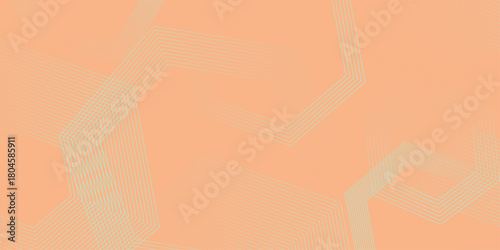 Gradient pink red patterned desktop wallpaper. Abstract vector illustration of modern lines background. Hexagon lines on yellow background. presentation design for corporate business and institution .