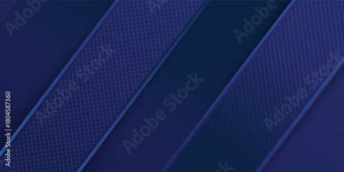Bright navy blue dynamic abstract vector background with diagonal lines. Trendy classic color of 2020. 3d cover of business presentation banner for sale event night party. Fast moving soft shadow dots