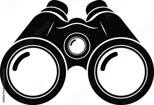 Binoculars vector illustration optical instrument for viewing distant object eps silhouette