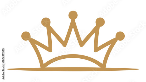 Golden royal crown simple icon